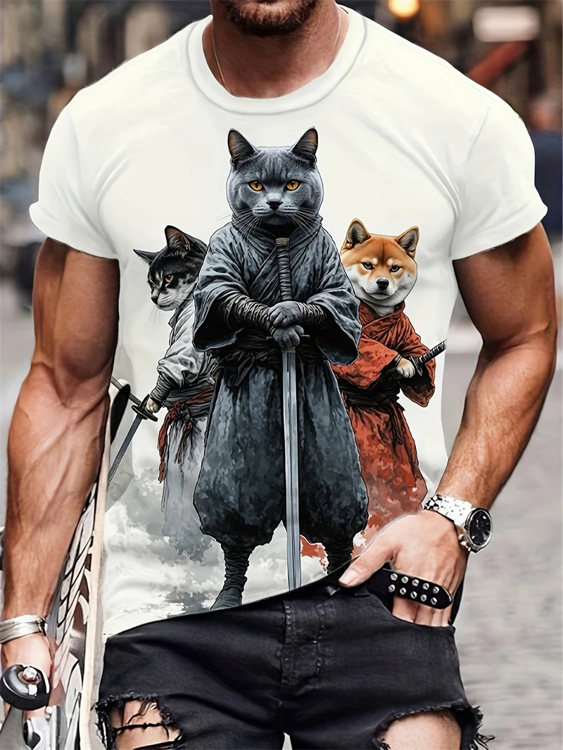 Ethnic Wear Men'S Fashion - メンズ ポリネシアン トライバル ファーンプリント Tシャツ カジュアル