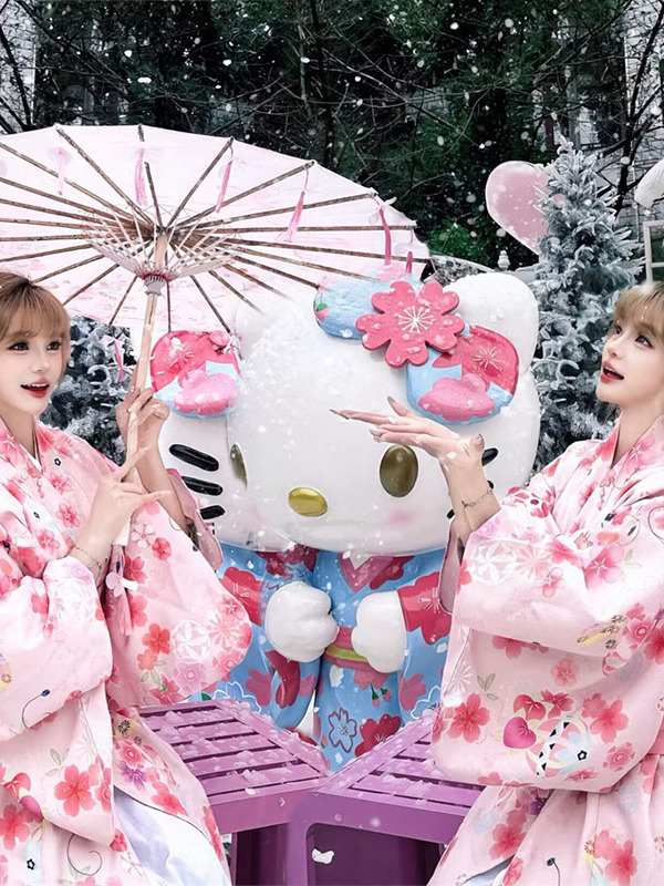 Ethnic Fashion Online - 伝統的な日本の着物バスローブ新着写真撮影用小道具女の子のエスニックファッションポリエステル素材オンライン限定