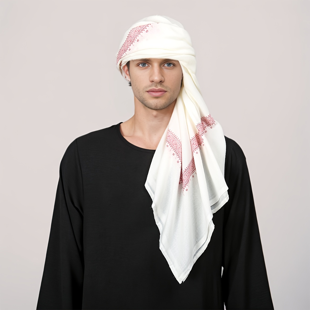 エスニックレトロ柄メンズヘッドスカーフ、カジュアルバンダナ、 - Ethnic Wear Men'S Fashion のレビューと価格