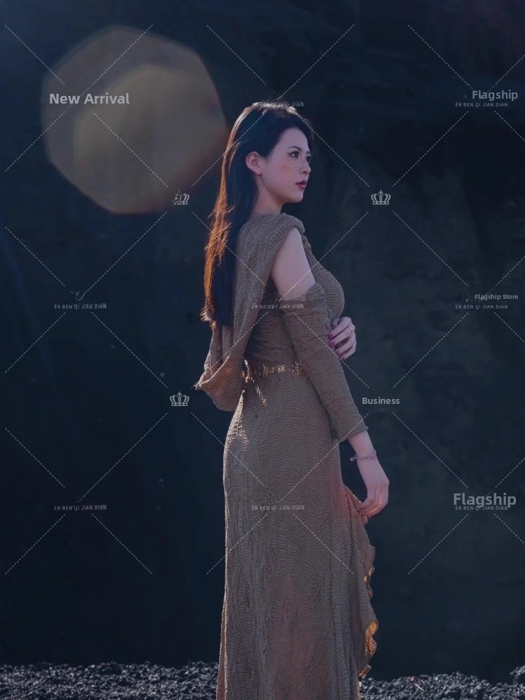 新しい砂漠姫風写真撮影用ドレス エスニック風トラベル撮影 ス - Ethnic Fashion Online のレビューと価格