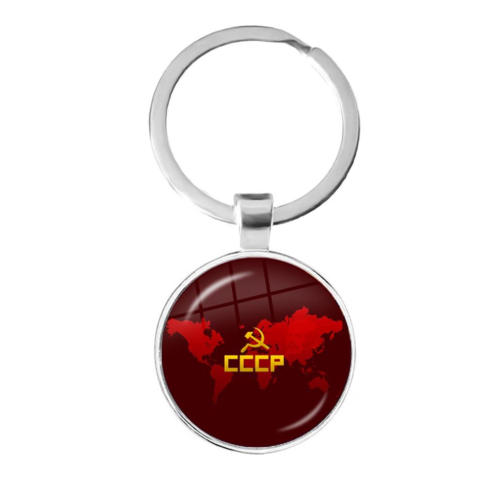 Cccp ソ連ソビエト軍赤色スターキーチェーンガラスカボショ - Ethnic Fashion Logo のレビューと価格
