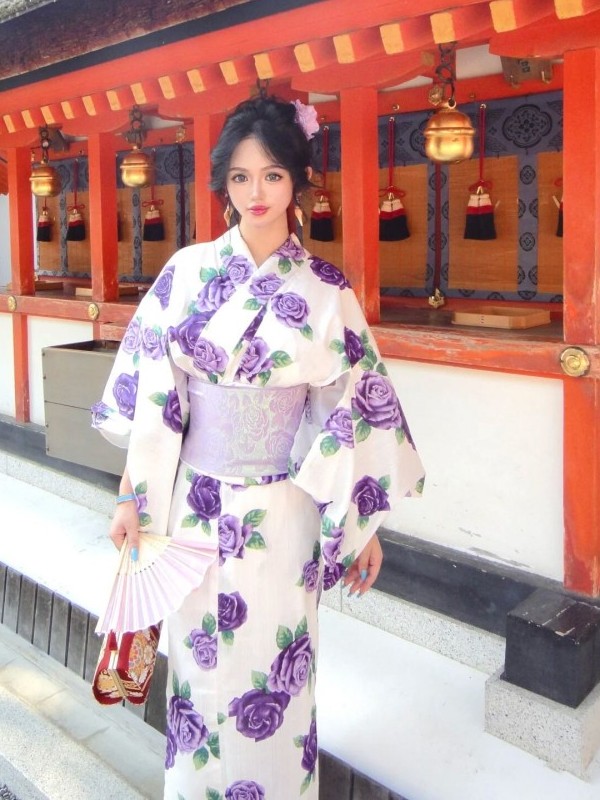 伝統的な日本の着物スタイルの写真撮影用ドレス女性用エスニック - Ethnic Fashion Online のレビューと価格
