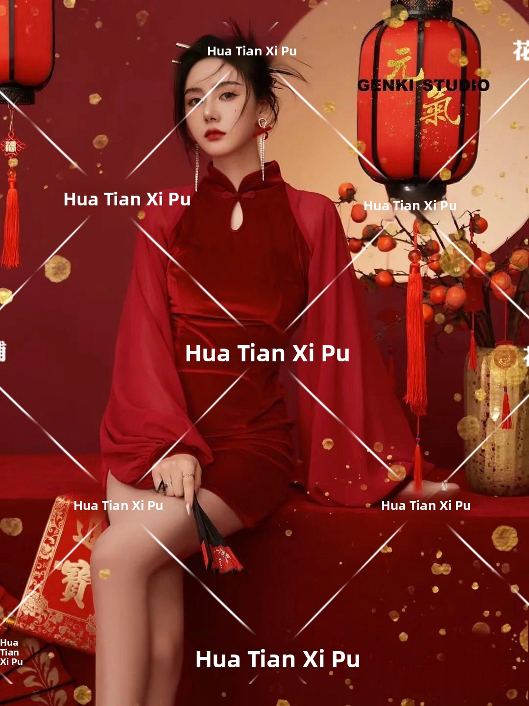 新年ヴィンテージ写真スタジオファッショナブルな親友ポートレー - Ethnic Fashion Trend のレビューと価格