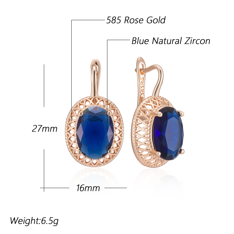 Kienl ホットオーバルブルーナチュラルジルコンドロップイ - Ethnic Fashion Trend のレビューと価格
